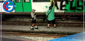 Condenan a extranjero por pintar vagones de la Línea 1