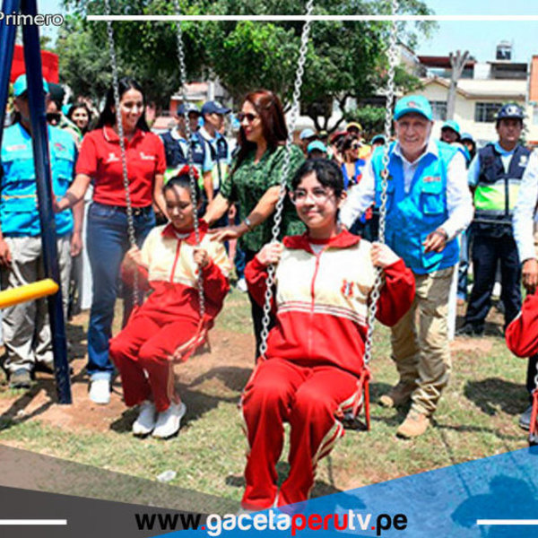 San Juan de Miraflores: Entregan minigimnasio y juegos infantiles construidos con acero