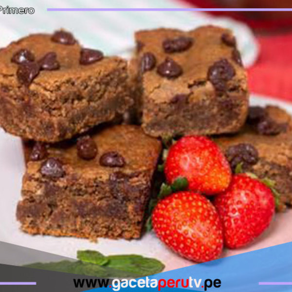 Prueba esta exquisita receta de blondies hechos con lentejas 