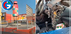 Hombre denuncia robo de autopartes de su vehículo dentro del centro comercial