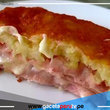 Prepara este deleitable pastel de papá con jamón y queso