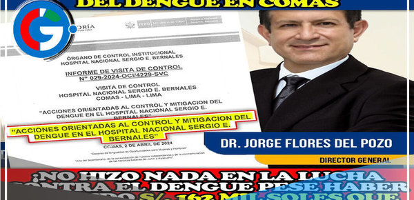 Médicos del Hospital de Collique desvían fondos para la prevención del dengue en Comas