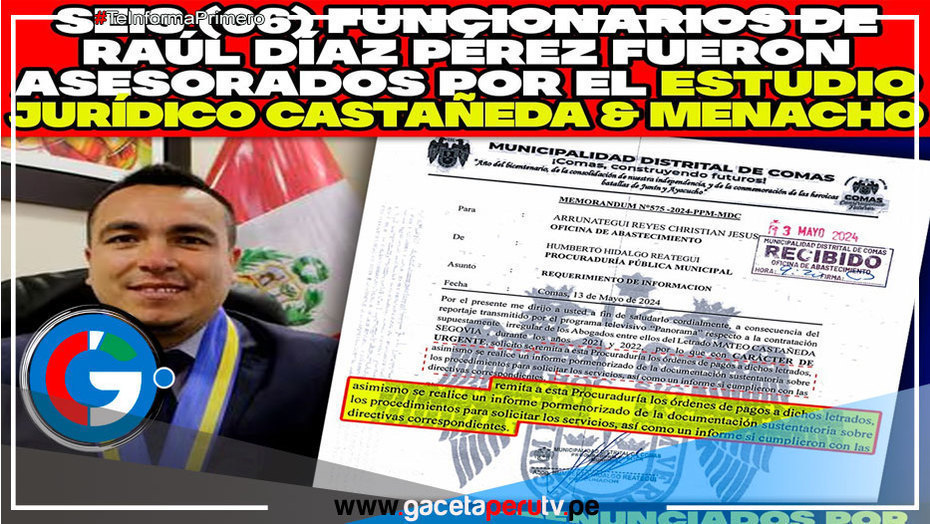 Seis Funcionarios de Díaz Pérez Asesorados por Estudio Jurídico en la Mira