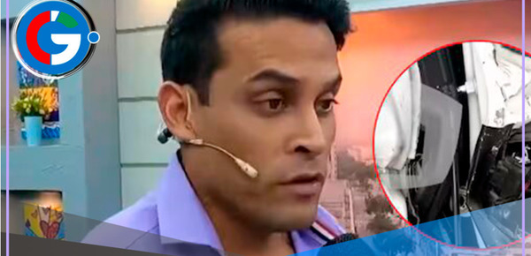 Christian Domínguez sufre grave accidente y su vehículo queda destrozado