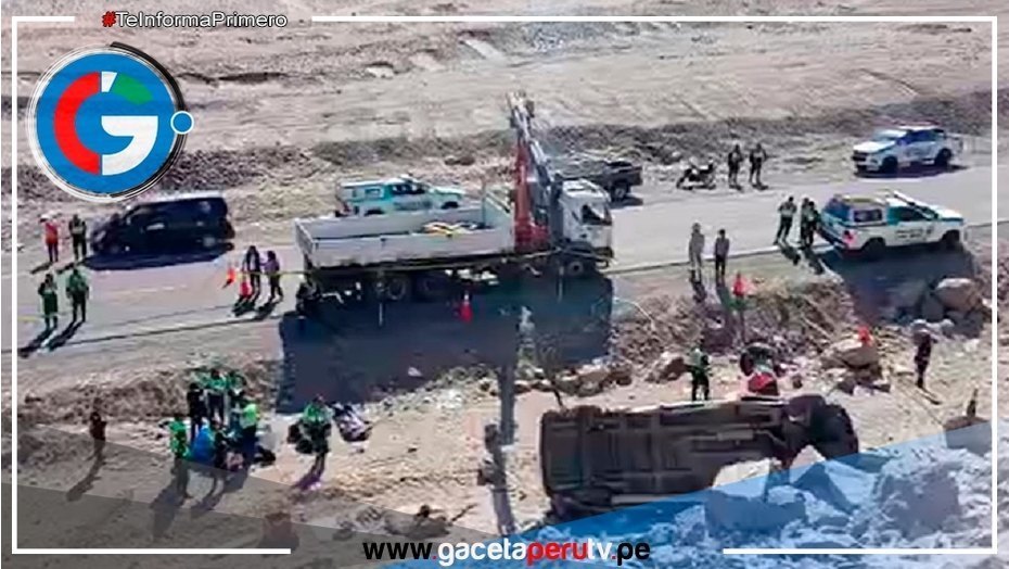 Trágico accidente de miniván deja seis fallecidos y ocho heridos en Arequipa