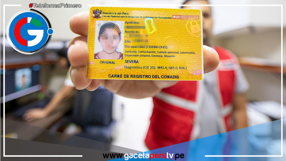 Conoce los beneficios del carné del Conadis