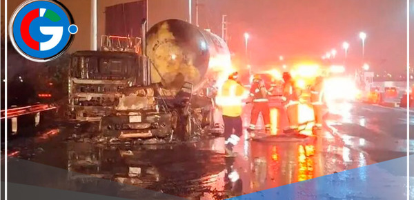 Camiones cisterna cargados de combustible se incendian tras choque en Chilca
