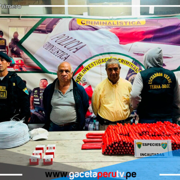 Trujillo: Incautan más de 500 cartuchos de dinamita a dos adultos mayores