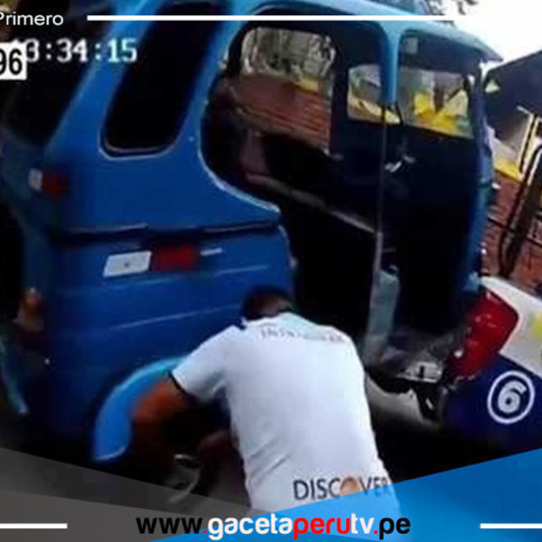 Hombre evita ir al depósito destruyendo su mototaxi