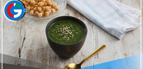 Prepara una rica crema de espinaca y garbanzos