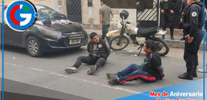 Policía frustra asalto a agente BBVA en Comas y captura a dos delincuentes