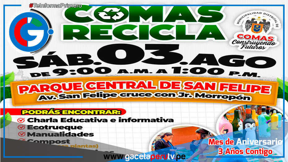 Lanzan Campaña Ambiental "Comas Recicla"