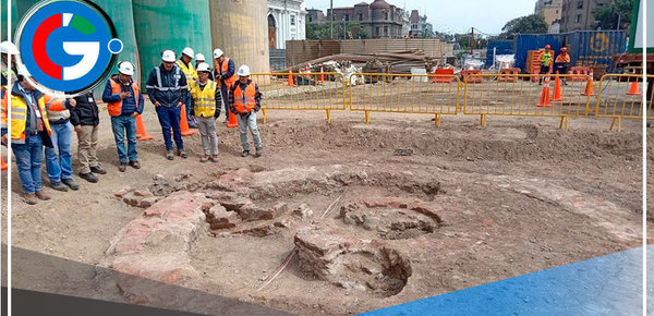 Mincul supervisa hallazgo del siglo XIX en obras de estación central 