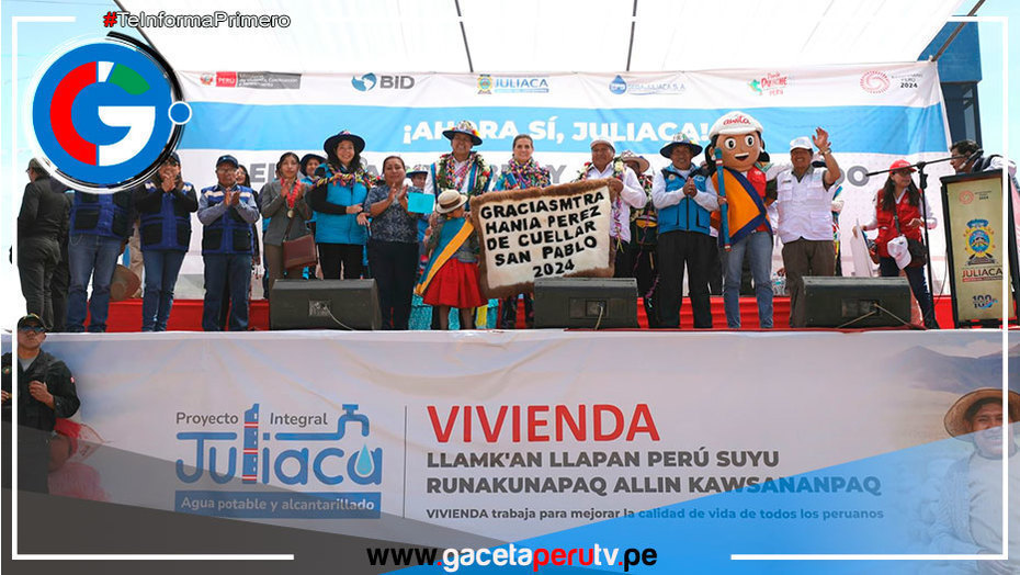 Juliaca: Colocan primera piedra del proyecto de saneamiento más grande