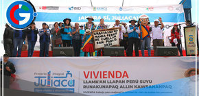 Juliaca: Colocan primera piedra del proyecto de saneamiento más grande 