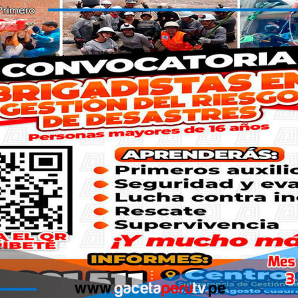 Alcalde de Comas convoca a jóvenes para ser brigadistas voluntarios