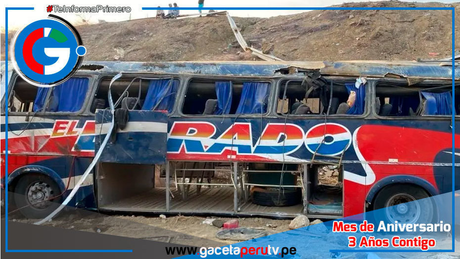 Tres muertos y quince heridos en accidente de bus en Piura