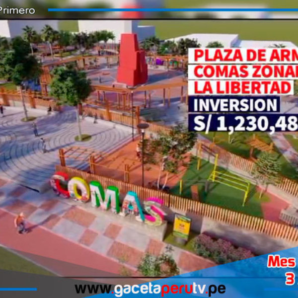 Reconstrucción de plaza de armas de Comas comenzará en octubre