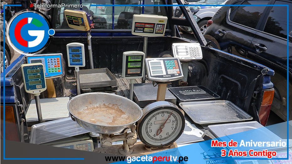 Operativo en Comas incauta 10 balanzas descalibradas en mercados