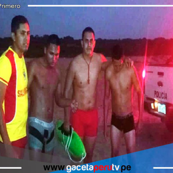 Tumbes: Policía de Salvataje rescata a venezolanos a punto de ahogarse