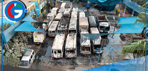 Incendio consume 25 buses en Independencia