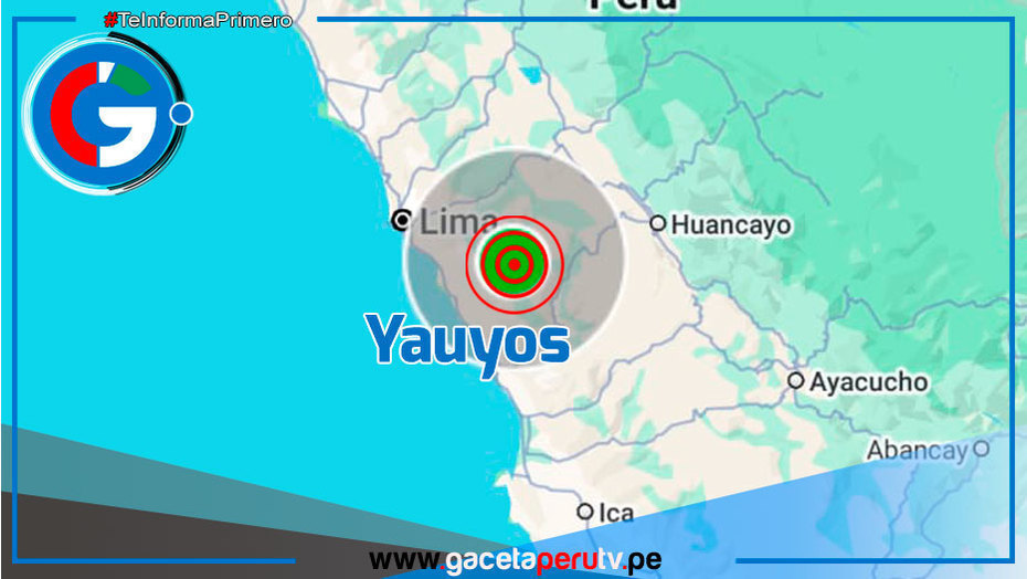 Sismo de magnitud 4.0 se registró en Yauyos, Lima esta mañana