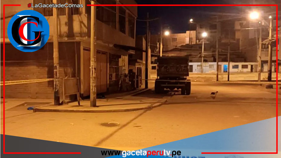 Joven acribillado frente a local comunal en Comas