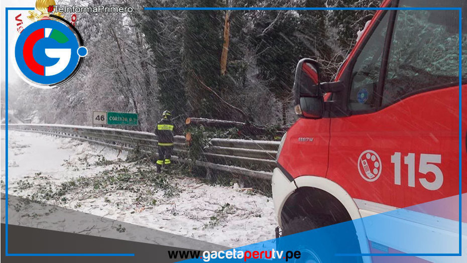 Temporal en Italia causa nevadas y cortes de servicios esenciales