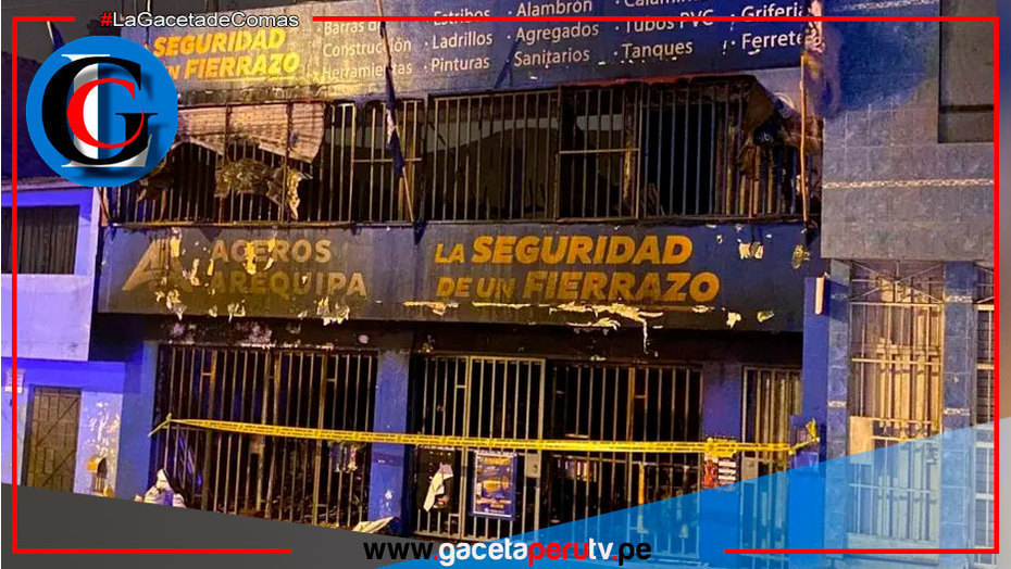 Incendio en Comas tras ataque con explosivos