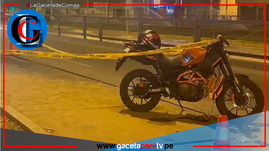 Motociclista fallece en accidente cerca de Metropolitano Los Incas en Comas