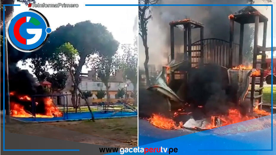 Vandalismo afecta parque infantil del Callao recientemente inaugurado
