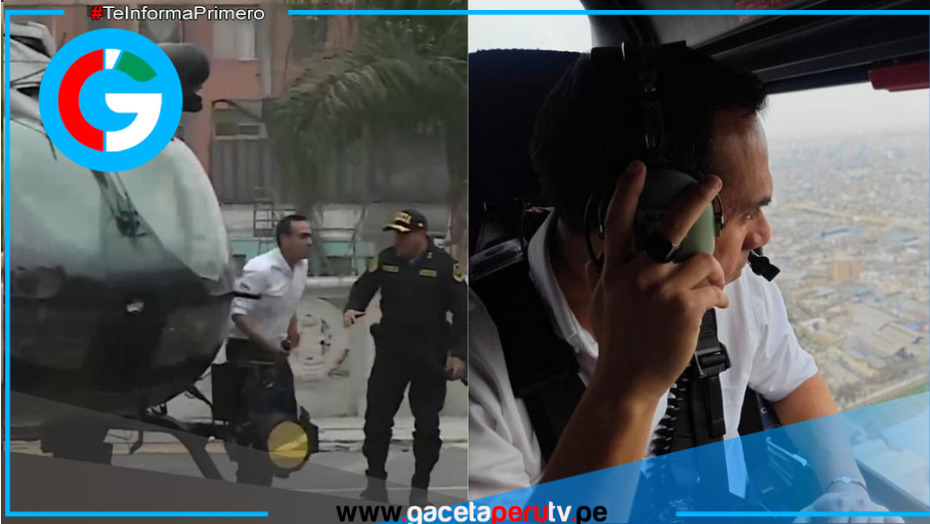 José Jerí sobrevoló Lima para supervisar movilizaciones de la marcha