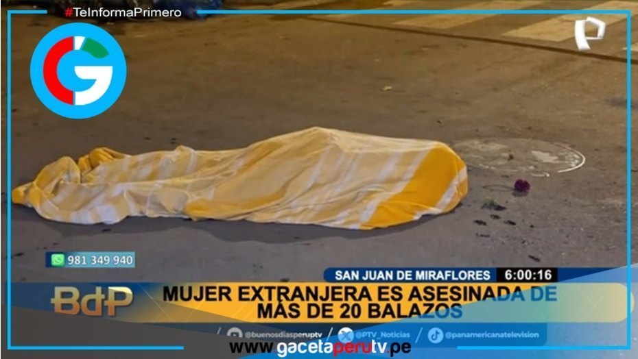 Mujer venezolana es asesinada a balazos en San Juan de Miraflores