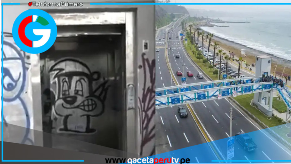 Ascensores de la Costa Verde inaugurados por la Municipalidad de Lima están hoy inoperativos y vandalizados