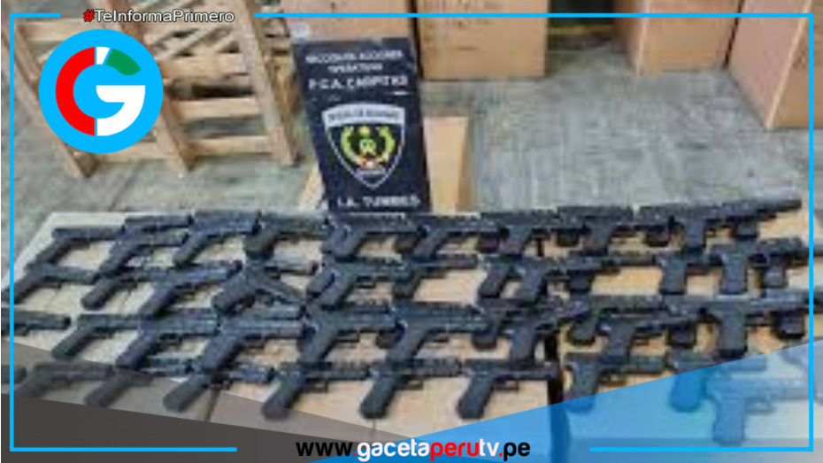 Tumbes: Sunat incauta 72 réplicas de armas en operativo fronterizo