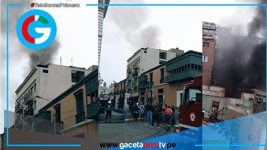 Nueve unidades atienden incendio a metros del Congreso de la República