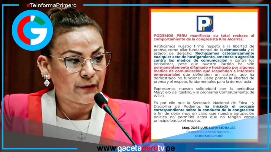 Congresista Kira Alcarraz será investigada tras agresión verbal a periodista en vivo