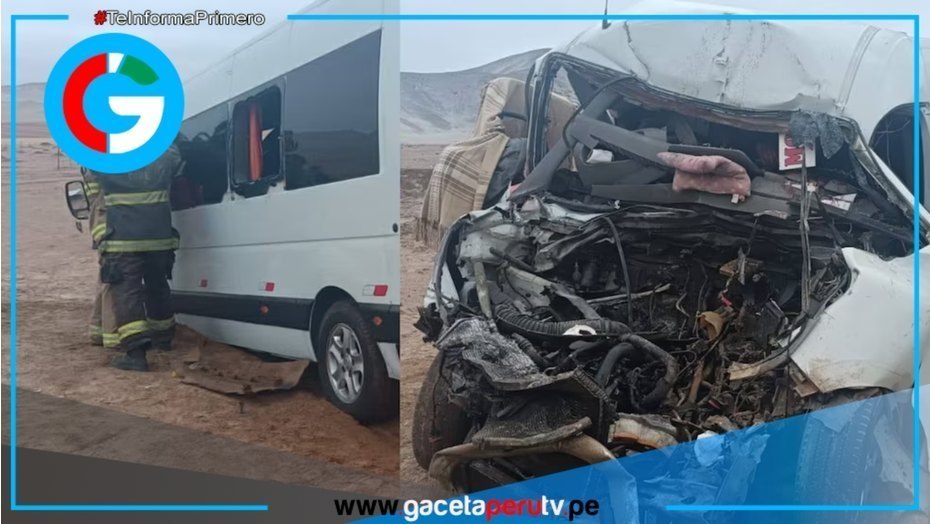 Cuatro personas fallecen tras violento choque entre miniván y camión cisterna