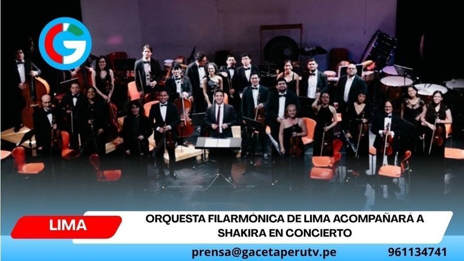 Orquesta Filarmónica de Lima acompañará a Shakira en concierto