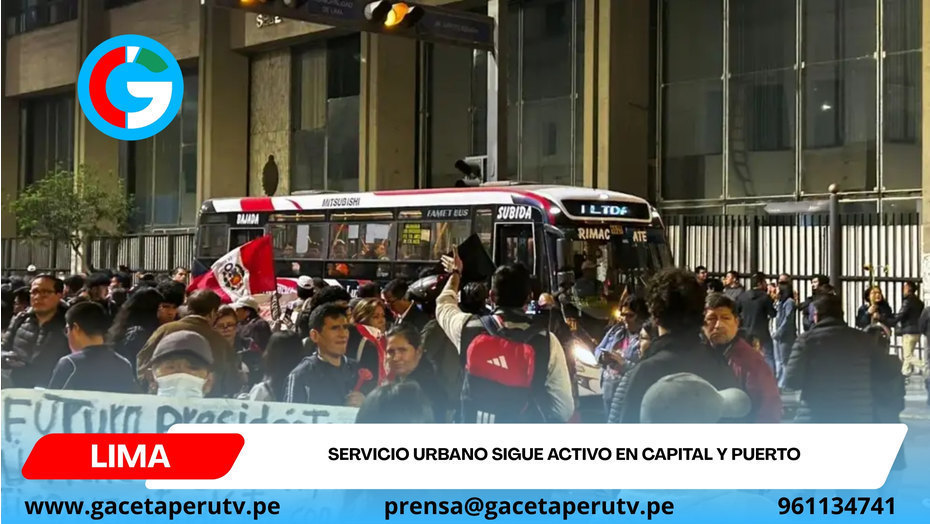 Servicio urbano sigue activo en capital y puerto