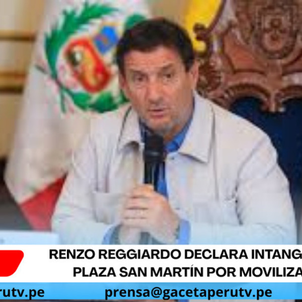 Renzo Reggiardo declara intangibilidad en plaza San Martín por movilizaciones