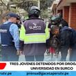 Tres jóvenes detenidos por droga junto a universidad en Surco
