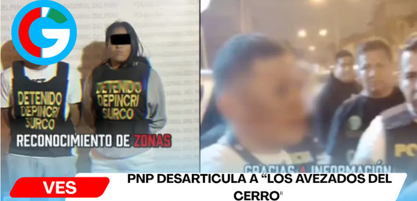 PNP desarticula a “Los Avezados del Cerro".