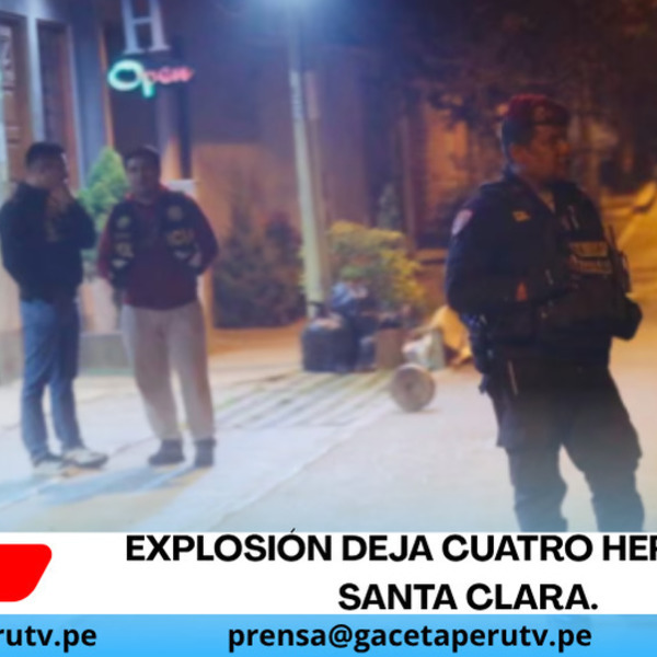 Explosión deja cuatro heridos en Santa Clara.