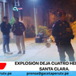 Explosión deja cuatro heridos en Santa Clara.
