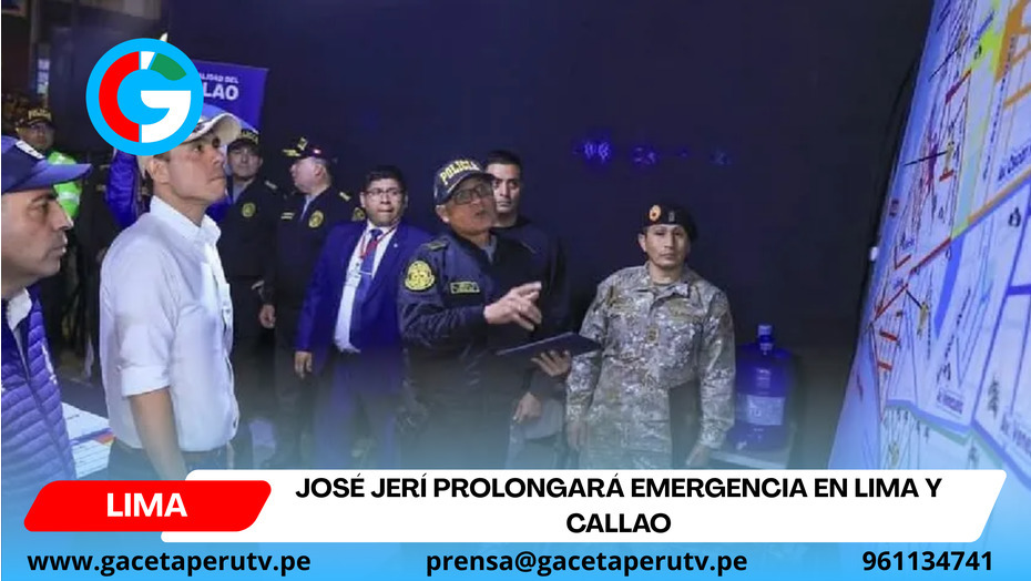José Jerí prolongará emergencia en Lima y Callao