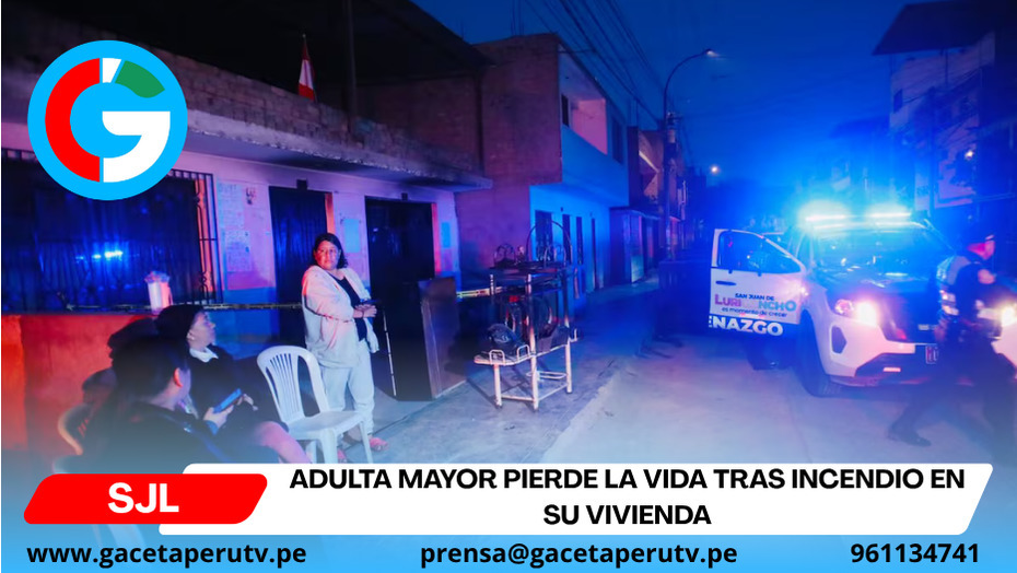 Adulta mayor pierde la vida tras incendio en su vivienda