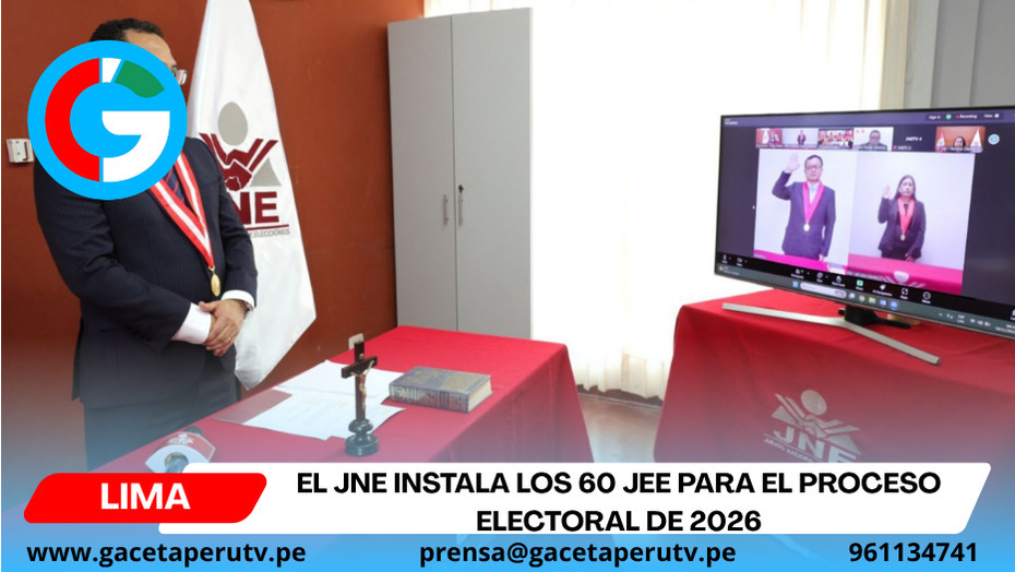 El JNE instala los 60 JEE para el proceso electoral de 2026
