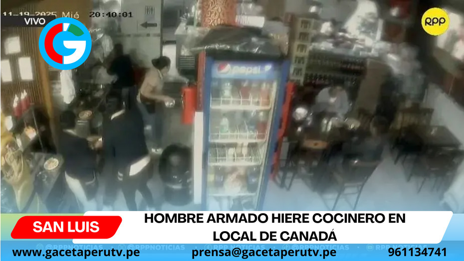 Hombre armado hiere cocinero en local de Canadá