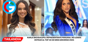 Karla Bacigalupo, representante peruana, no logra entrar al Top 30 de Miss Universo 2025